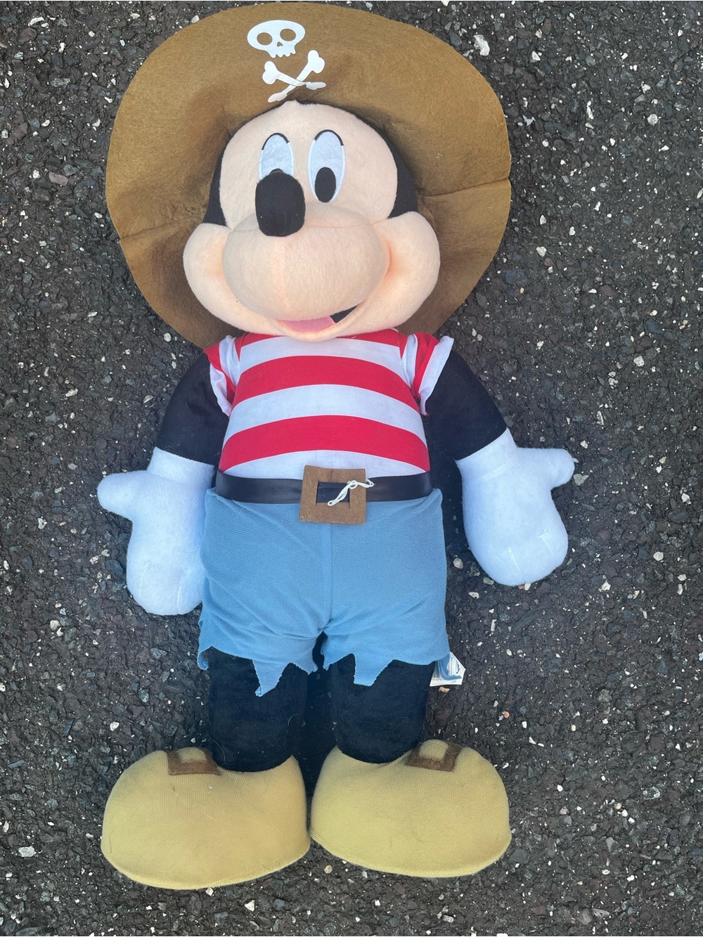 Disney Halloween Pirate Costume Mickey Mouse Plush Door Greeter Standing 24”